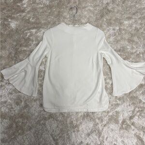Crown & Ivy Soft and Elegant White Bell Sleeve Top Women’s XS